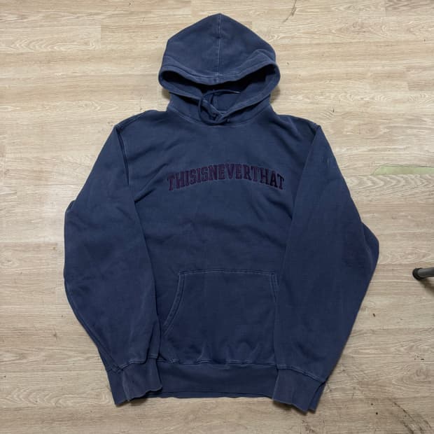 디스이즈네버댓 오버핏 자수로고 후드티 XL/105