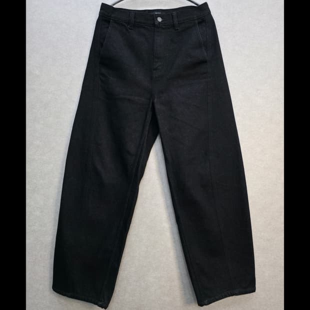 무신사 세미 와이드 벌룬 블랙 팬츠 MUSINSA STANDARD