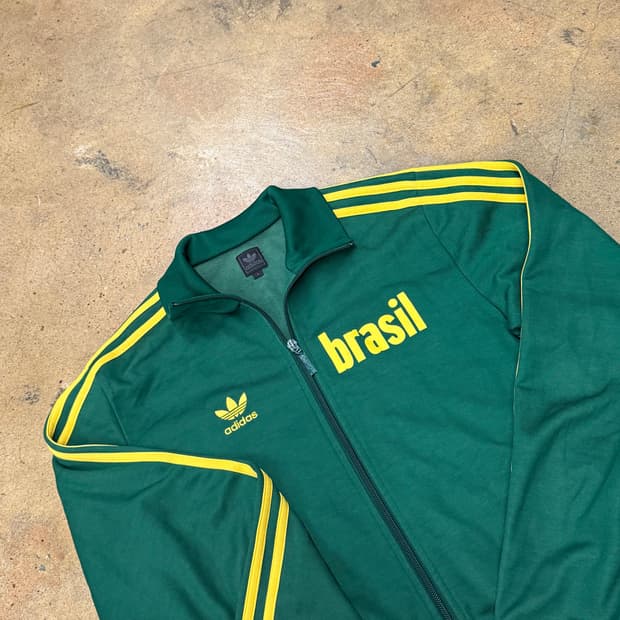 아디다스 브라질 초노 그린 옐로우 져지 트랙탑