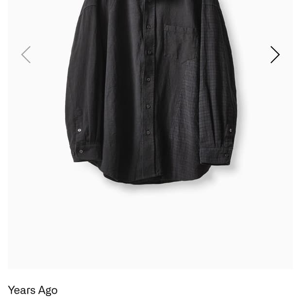 [3,L] 이얼즈어고 디비전 크럼플 루즈드 셔츠 블랙