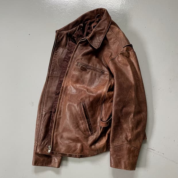Cowhide Fade Motocycle Jacket