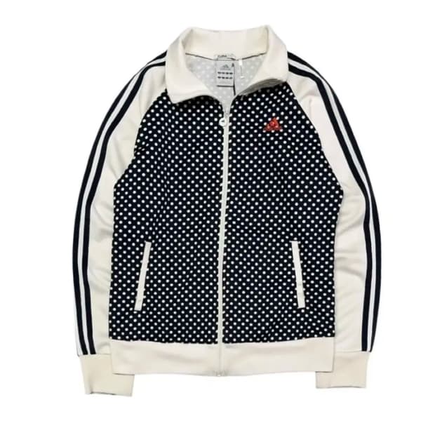 아디다스 도트 땡땡이 집업 빈티지
