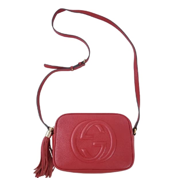 정품 구찌 소호 디스코백 레드 스몰