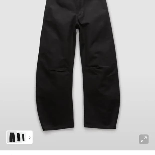 쿠어 딮 커브드 워시드 코튼팬츠 m