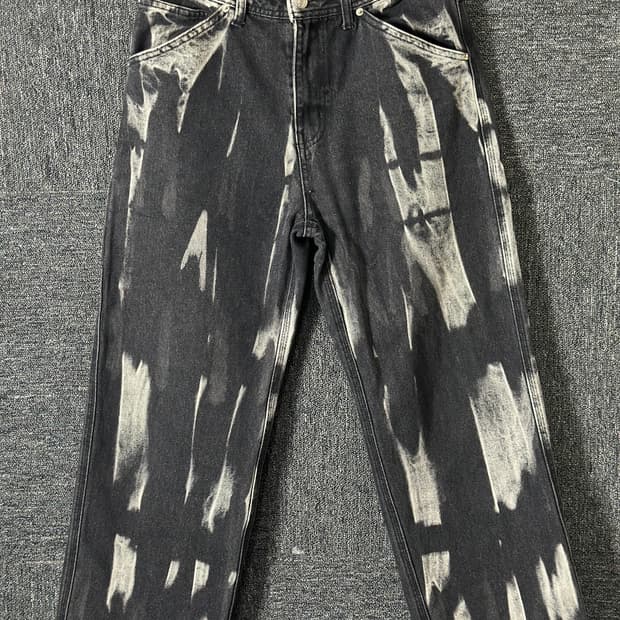 플레버리즘 워싱 블랙 데님 팬츠 S