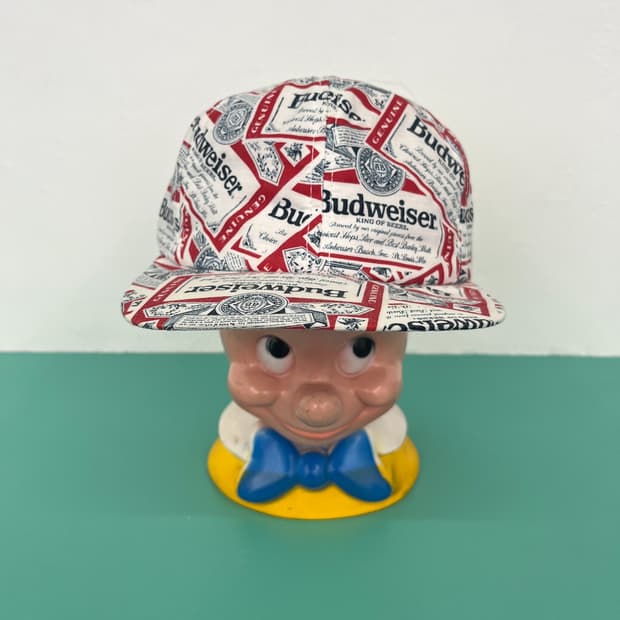 빈티지 버드와이저 vtg Budweiser lable snap hat