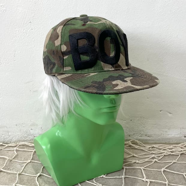 Boy camo snap cap