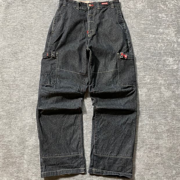 [30] ECKO UNLTD  에코언리밋 올드스쿨 데님 카고 와이드팬츠