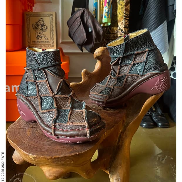 ESTACION Japan Leather Patchwork Boots
