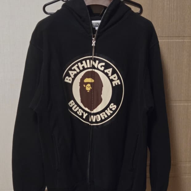 베이프 후드집업 블랙 L