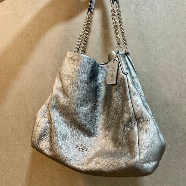 코치 실버 체인 숄더백 가방