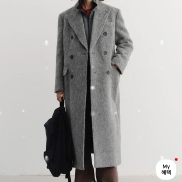 던스트 유니섹스 알파카 울코트 그레이xs