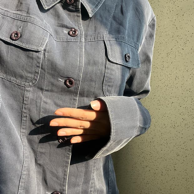 Blue Grey Jacket 블루그레이 텐셀 자켓