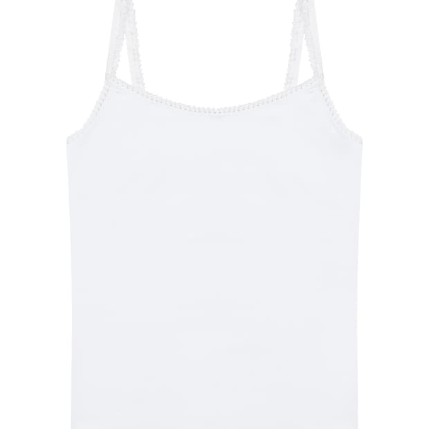 페일제이드 레이어드 팬던트 레이스 탱크 나시 화이트