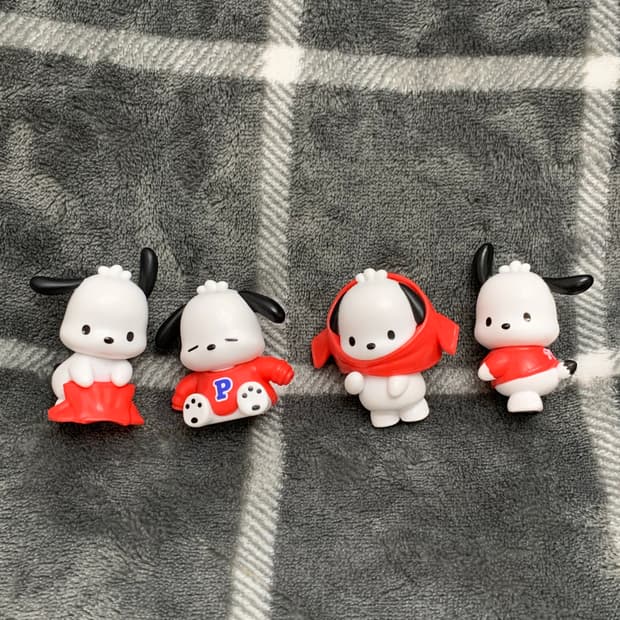 산리오 포차코 오키가에 피규어 4종 일괄