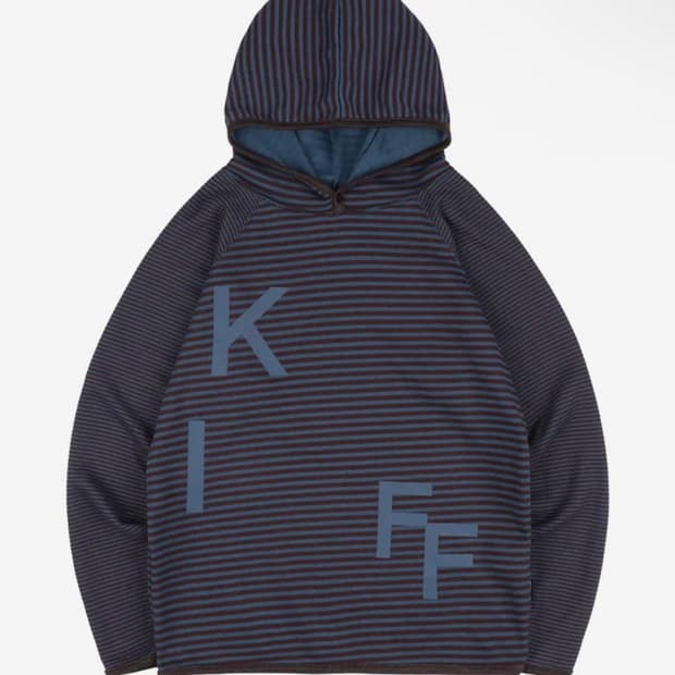 카이파이 키프 스트라이프 후드 롱슬리브 (블루)