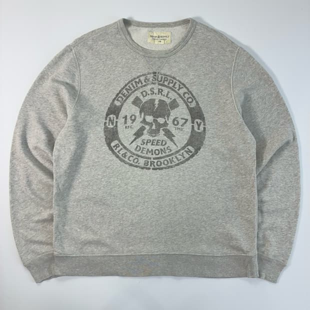 Polo  데님앤서플라이 DSRL 스컬 그래픽 프린팅 맨투맨 