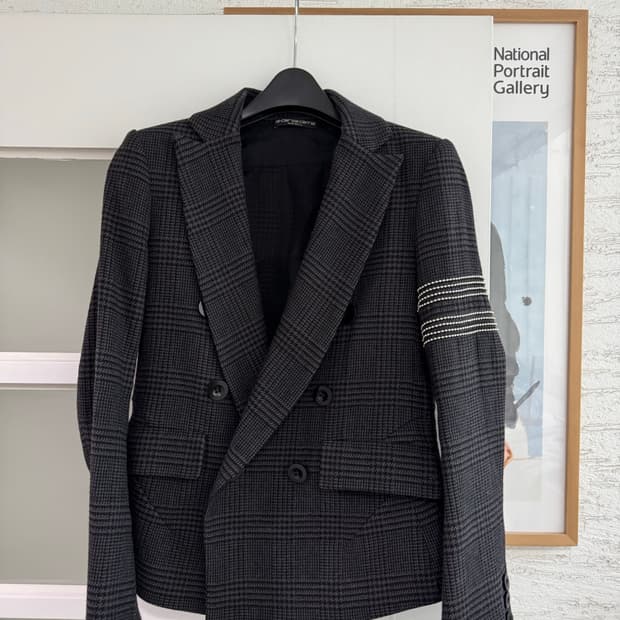 [10 꼬르소 꼬모] 체크 더블 브레스트 자켓