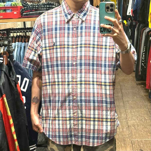 [HI] 폴로 랄프로렌 클래식 반팔 셔츠 체크레드