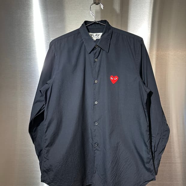 꼼데가르송 PLAY 검정 셔츠 M