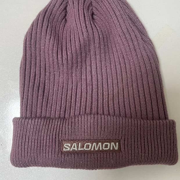 살로몬 비니 모자 퍼플 컬러