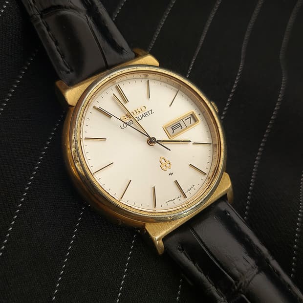 세이코 로드쿼츠 금장 빈티지 시계