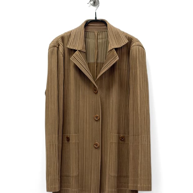 플리츠플리즈 코튼 믹스 플리츠 자켓