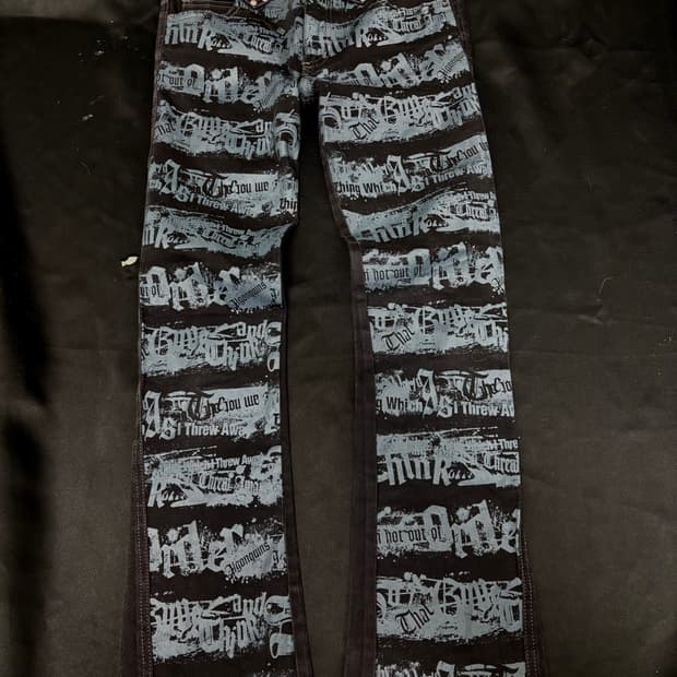 [ALGONQUINS] 00’s Punk Print Boots Cut S