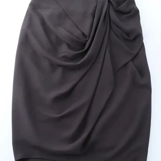 잇미샤 스커트 브라운 폴리 유니크 1133