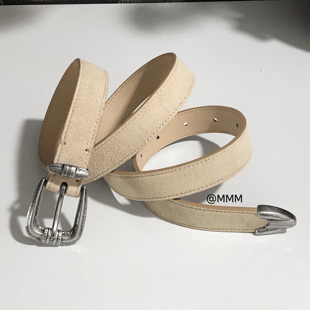 [Unisex] Western suede leather belt