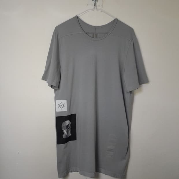 릭오웬스 다크쉐도우 프린팅 반팔 티셔츠 XS/95~100