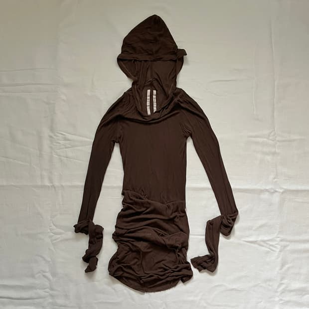 luxor hooded ribbed long t-shirt