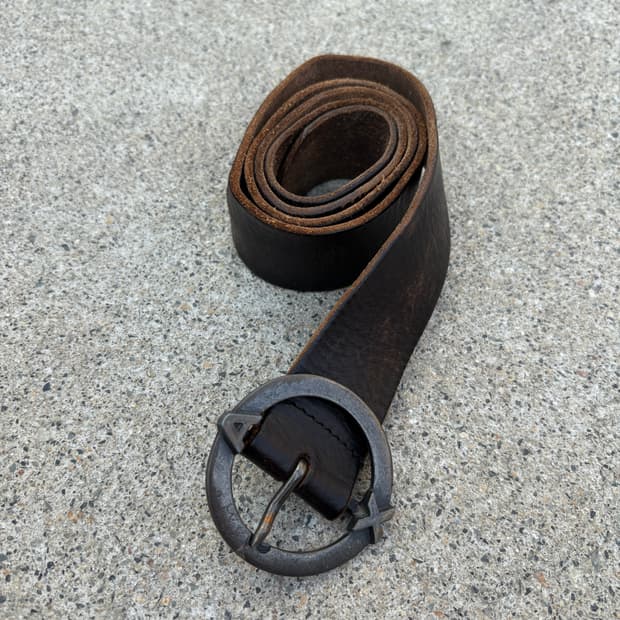 알마니 익스체인지 리얼 레더 벨트