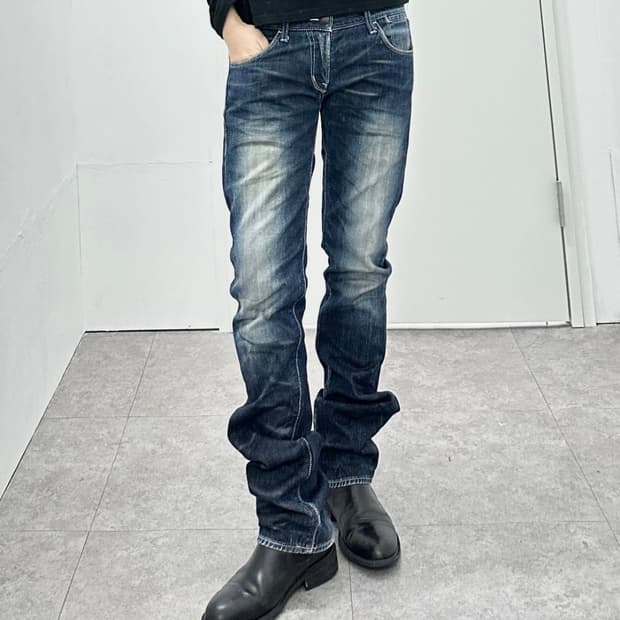 Murder License black fade lines denim
