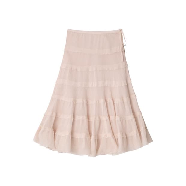 콜로신스 NORA SHIMMERING SKIRT APRICOT 스커트