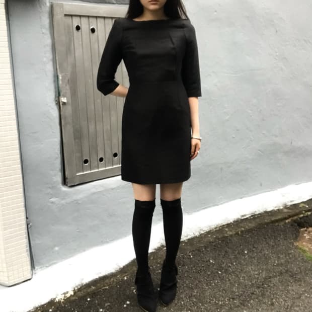 36 / 발렌시아가 블랙 드레스