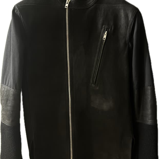 릭오웬스 스투지 레더 바이커 자켓