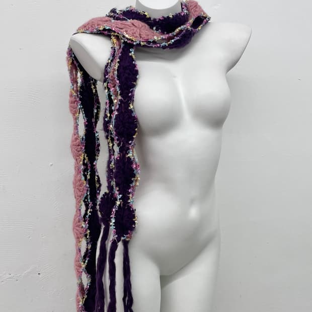 캔디 컬러 디테일 머플러 