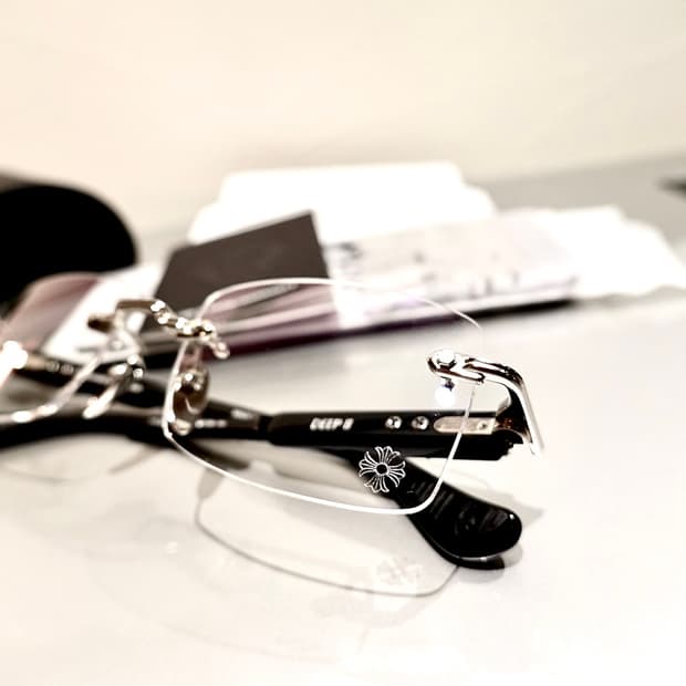 크롬하츠 딥2  블랙/실버 무테안경