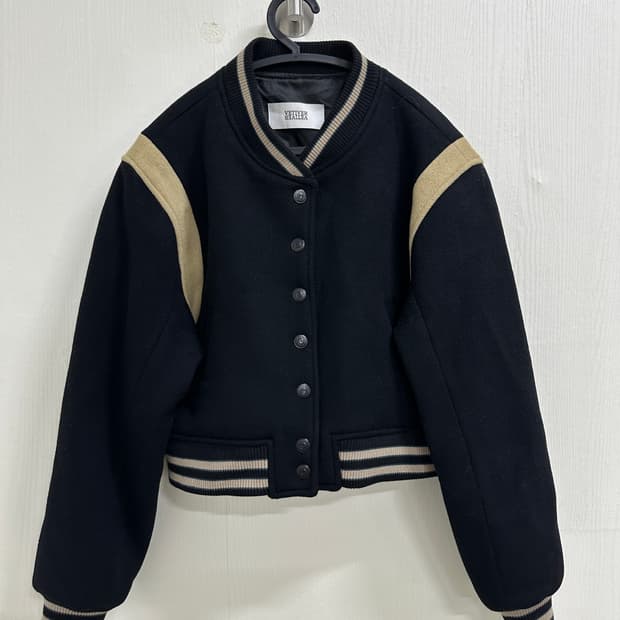 VETIVER 스타디움 자켓 블랙/베이지 66사이즈