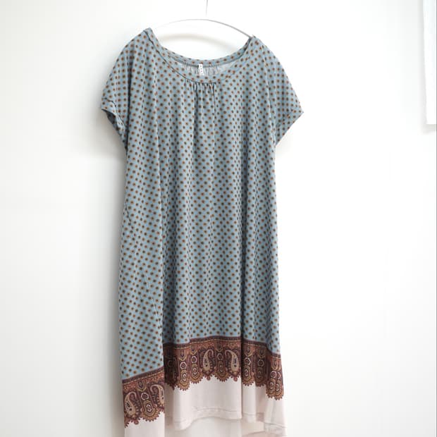 수나오쿠와하라 Sunao kuwahara mint dot one-piec