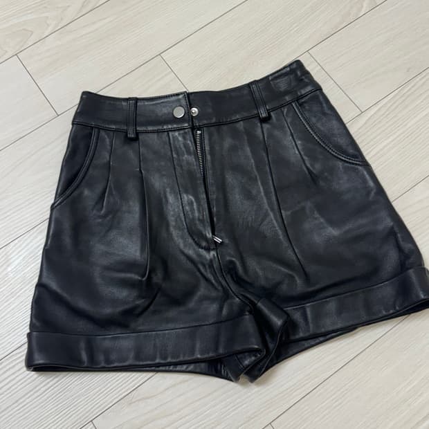 마쥬 블랙 레더팬츠 (36)