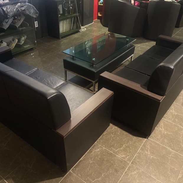 [중고] 3인용소파 2개 + 소파테이블