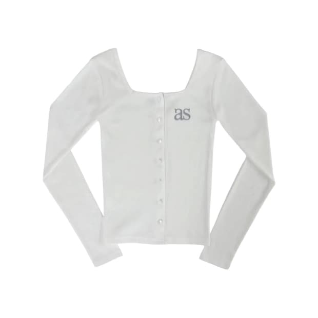 ason sicily button cardigan (white)