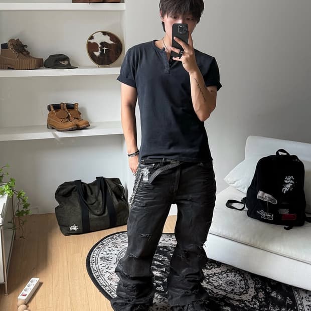 [2] 선데이오프클럽 플레어 데님 디스진