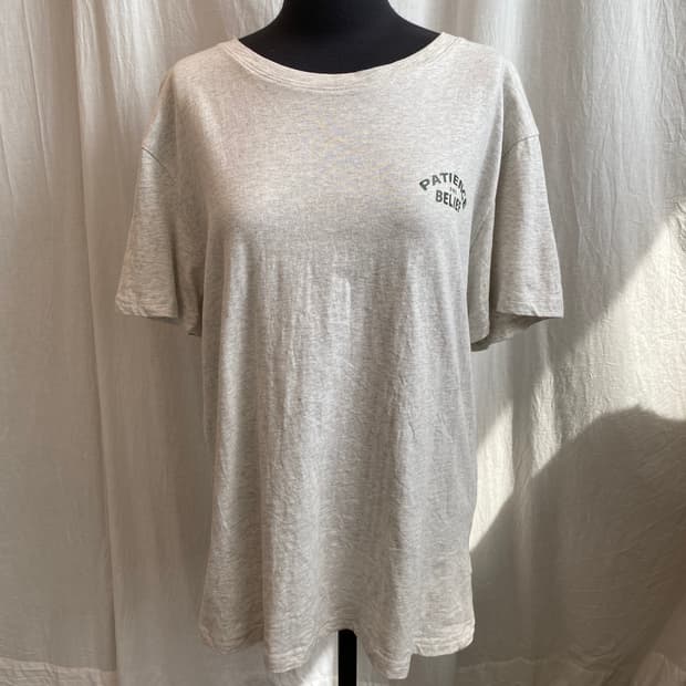 멜란지 백프린팅 반팔티셔츠(XXL)