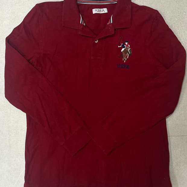 폴로 USPA 버건디 카라셔츠