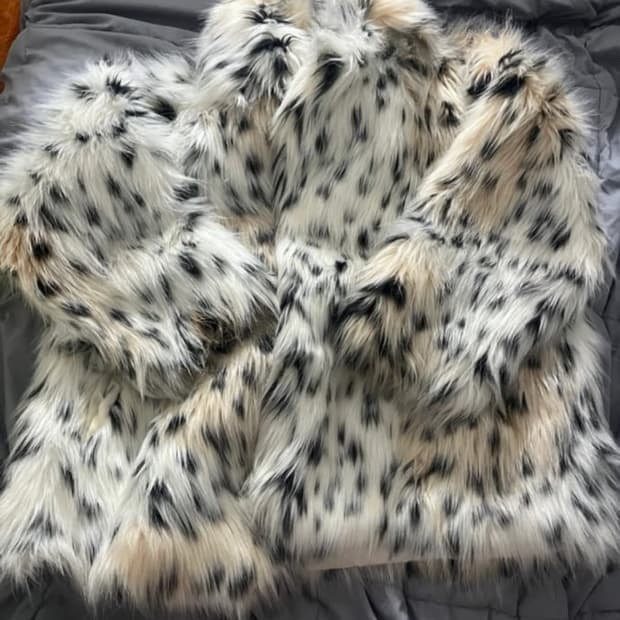 갸루 레오파드 퍼자켓