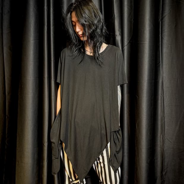 Asymmetrical Draped T-Shirt