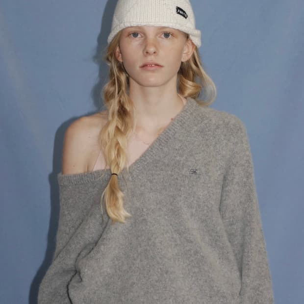 (미시착새상품/택o) foeto 포에토 블러 브러쉬 니트 그레이